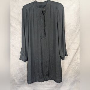 Banana Republic Petite 8 Reptile Print Dress With Roll Up Sleeves